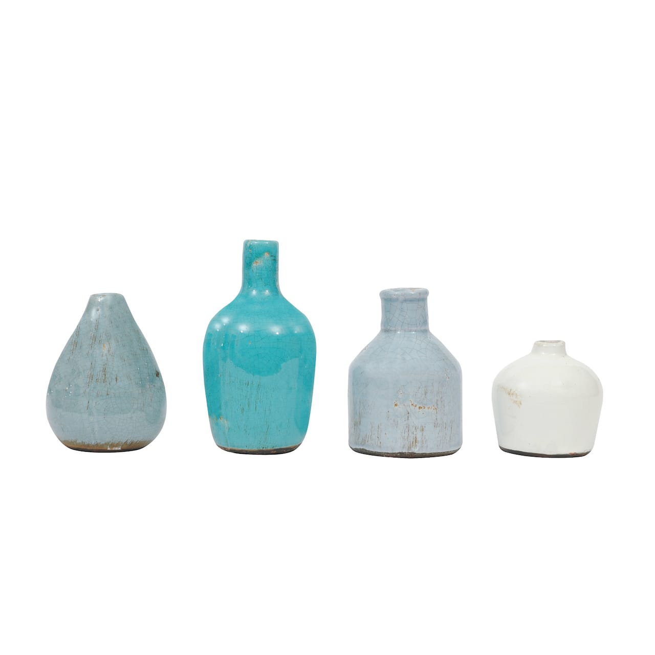 Hello Honey® Blue & Ivory Round Stoneware Vases Set